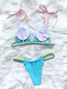 Micro Bikini Set For Women Black Blue Green Pink String Swimwear Women's Halter String Triangle Bikini Set Charming Swimwear Two Piece Swimsuit Women's Swimsuit Push Up Bathers Bathing Suit Bikinis by Stevvex