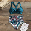 High Waist Bikinis New Halter Swimwear Women Swimsuit Female Bikini Set Print Bathing Suit Summer Two Piece Bikini Swimsuit for Women High Waist Halter Wrap Bathing Suits with Bikini Bottom by Stevvex