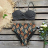 Bikini Female Swimsuit Women Swimwear Push Up Bikinis Set High Waist Swimming Suits Two Piece Set Women Swimsuit Solid Printed Bikini Push-Up Pad Swimwear Set Beachwear Ruffled Bathing Suit by Stevvex