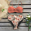 Bikini Female Swimsuit Women Swimwear Push Up Bikinis Set High Waist Swimming Suits Two Piece Set Women Swimsuit Solid Printed Bikini Push-Up Pad Swimwear Set Beachwear Ruffled Bathing Suit by Stevvex