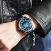 Sports Luxury Watches For Men Quartz Blue Watch Fashion Leather Strap Casual Mens Wrist Watch by Stevvex