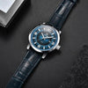 Sports Luxury Watches For Men Quartz Blue Watch Fashion Leather Strap Casual Mens Wrist Watch by Stevvex