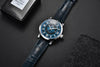 Sports Luxury Watches For Men Quartz Blue Watch Fashion Leather Strap Casual Mens Wrist Watch by Stevvex
