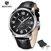 Sports Luxury Watches For Men Quartz Blue Watch Fashion Leather Strap Casual Mens Wrist Watch by Stevvex