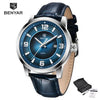 Sports Luxury Watches For Men Quartz Blue Watch Fashion Leather Strap Casual Mens Wrist Watch by Stevvex