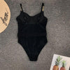 Luxury Black Female Swimsuit Vintage One Piece Ruffled Push Up Tummy Control Swimwear Halter One Piece Slimming Retro Swimsuit Women's Plus Size Push Up Bathing Suit Solid Red Swimwear Women Padded Bathing Suits by Stevvex