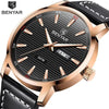 New Black Casual Fashion Simple Men's Watch Analog Quartz Waterproof Luxury Leather Strap Men Elegant Watch by Stevvex