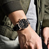 New Black Casual Fashion Simple Men's Watch Analog Quartz Waterproof Luxury Leather Strap Men Elegant Watch by Stevvex