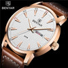 New Black Casual Fashion Simple Men's Watch Analog Quartz Waterproof Luxury Leather Strap Men Elegant Watch by Stevvex
