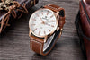 New Black Casual Fashion Simple Men's Watch Analog Quartz Waterproof Luxury Leather Strap Men Elegant Watch by Stevvex