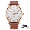 New Black Casual Fashion Simple Men's Watch Analog Quartz Waterproof Luxury Leather Strap Men Elegant Watch by Stevvex