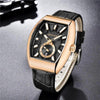 New Quartz Business Mens Luxury Watch Classic Retro Rectangle Analog Waterproof Fashion Leather Strap Wrist Watch by Stevvex