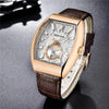 New Quartz Business Mens Luxury Watch Classic Retro Rectangle Analog Waterproof Fashion Leather Strap Wrist Watch by Stevvex