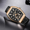 New Quartz Business Mens Luxury Watch Classic Retro Rectangle Analog Waterproof Fashion Leather Strap Wrist Watch by Stevvex