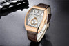 New Quartz Business Mens Luxury Watch Classic Retro Rectangle Analog Waterproof Fashion Leather Strap Wrist Watch by Stevvex