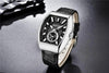 New Quartz Business Mens Luxury Watch Classic Retro Rectangle Analog Waterproof Fashion Leather Strap Wrist Watch by Stevvex