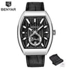 New Quartz Business Mens Luxury Watch Classic Retro Rectangle Analog Waterproof Fashion Leather Strap Wrist Watch by Stevvex