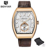 New Quartz Business Mens Luxury Watch Classic Retro Rectangle Analog Waterproof Fashion Leather Strap Wrist Watch by Stevvex