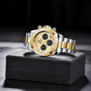 Stainless Steel Sports Men Watch Waterproof Business Chronograph Men Quartz Elegant Design Wristwatches by Stevvex