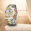 Stainless Steel Sports Men Watch Waterproof Business Chronograph Men Quartz Elegant Design Wristwatches by Stevvex