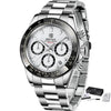 Stainless Steel Sports Men Watch Waterproof Business Chronograph Men Quartz Elegant Design Wristwatches by Stevvex