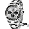 Stainless Steel Sports Men Watch Waterproof Business Chronograph Men Quartz Elegant Design Wristwatches by Stevvex