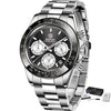 Stainless Steel Sports Men Watch Waterproof Business Chronograph Men Quartz Elegant Design Wristwatches by Stevvex