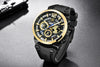 Business Mens Fashion Watches Quartz Silicone Sport Multifunction Watch Men Luxury Waterproof Luminous Hands by Stevvex