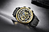 Business Mens Fashion Watches Quartz Silicone Sport Multifunction Watch Men Luxury Waterproof Luminous Hands by Stevvex