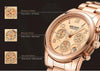 Multifunctional Business Women Watches Quartz Waterproof Stainless Watch Elegant Shine Round Design by Stevvex