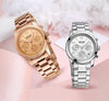 Multifunctional Business Women Watches Quartz Waterproof Stainless Watch Elegant Shine Round Design by Stevvex