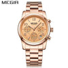 Multifunctional Business Women Watches Quartz Waterproof Stainless Watch Elegant Shine Round Design by Stevvex