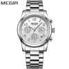 Multifunctional Business Women Watches Quartz Waterproof Stainless Watch Elegant Shine Round Design by Stevvex