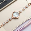 Charming Women Fashion Crystal Watch Elegant Shape Bracelet Strap Luxury Design Quartz Waterproof Womens Wrist Watch by Stevvex
