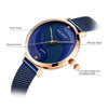 Ultra Thin Rose Gold Women Watches Fashion Analog Quartz Waterproof Wristwatches Elegant Round Design For Women by Stevvex