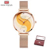 Ultra Thin Rose Gold Women Watches Fashion Analog Quartz Waterproof Wristwatches Elegant Round Design For Women by Stevvex