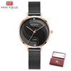 Ultra Thin Rose Gold Women Watches Fashion Analog Quartz Waterproof Wristwatches Elegant Round Design For Women by Stevvex