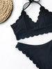 Summer Blue Bikini Women Swimwear Female Swimsuit Women’s Floral Print Lace-up Strapless Padded Comfortable Swimwear Bathing Suit Two-pieces Bikini Set Knotted Bathing Swim Suit by Stevvex