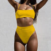 Push Up Bikini Set Swimsuits High Waist Swimwear Women Ribbed Bathing Suits Brazilian Bikinis Swimsuit for Women Bottom Triangle Bikinis Top Bathing Suit by Stevvex