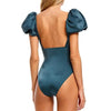Bikini New 2 Piece Women Swimsuit Women's High Waist Bikini Set Fashion Puff Sleeve Swimwear Set Bathing Suits Solid Color Short Puff Sleeve Summer High Waist Cut Backless Bathing Suit Beachwear by Stevvex