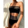 Luxury Women Black Bikini High Waist Swimwear Female 2 Pieces Set Swimsuit Bathing Suit Women Beach Women's High Waisted Bandage Bikini Set Two Piece Push Up Swimsuits by Stevvex