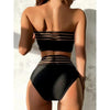 Luxury Women Black Bikini High Waist Swimwear Female 2 Pieces Set Swimsuit Bathing Suit Women Beach Women's High Waisted Bandage Bikini Set Two Piece Push Up Swimsuits by Stevvex