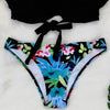 Female Two Piece Swimsuit Low Waist Bikini Floral Printing Swimwear Push Up Bathing Suit Detachable Padded Push Up Striped Bikini Set Two Piece Swimsuit Ladies Vintage Lace Bikini Sets Beach Swimwear by Stevvex