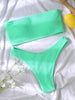 Bikinis Swimsuit Women Push Up Bikini Set Female Swimwear Women's Strapless Solid Color 2 Pieces Bathing Suit Swimsuit Swimsuits Off Shoulder High Waist Bathing Suit High Cut Swimwear For Summer by Stevvex