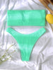 Bikinis Swimsuit Women Push Up Bikini Set Female Swimwear Women's Strapless Solid Color 2 Pieces Bathing Suit Swimsuit Swimsuits Off Shoulder High Waist Bathing Suit High Cut Swimwear For Summer by Stevvex