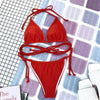 Thong Bikini Swimwear Women Bandage Solid Swimsuit Micro Bikini Set Summer Beachwear Swim Suit High Cut Thong 2 Pieces Bikini Set Swimsuit by Stevvex
