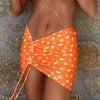 3-Piece Bikinis Suit Halter Polka Dot Swimwear Women Beachwear Women's 3 Piece Bikini Set Swimsuit Cover Ups Sheer Sarongs Beach Wrap Skirt Bathing Suit Swimsuit Female Holiday Beach Skirt Bikini Set by Stevvex