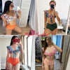 High Waist Bikini Ruffle Swimwear Women Print Swimsuit Push Up Bikinis Plus Size Bathing Suits Floral Beach Wear Bikini Swimsuits for Teen Girls by Stevvex