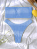 Bikinis Swimsuit Women Push Up Bikini Set Female Swimwear Women's Strapless Solid Color 2 Pieces Bathing Suit Swimsuit Swimsuits Off Shoulder High Waist Bathing Suit High Cut Swimwear For Summer by Stevvex