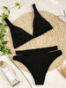 High Waist Bikinis Women Swimsuit Women High Waist Bikini Set Sports Bright Color Swimsuit Scoop Neck Cute Bathing Suit Swimwear Female Push Up Bikini Set Bathing Suit For Women by Stevvex